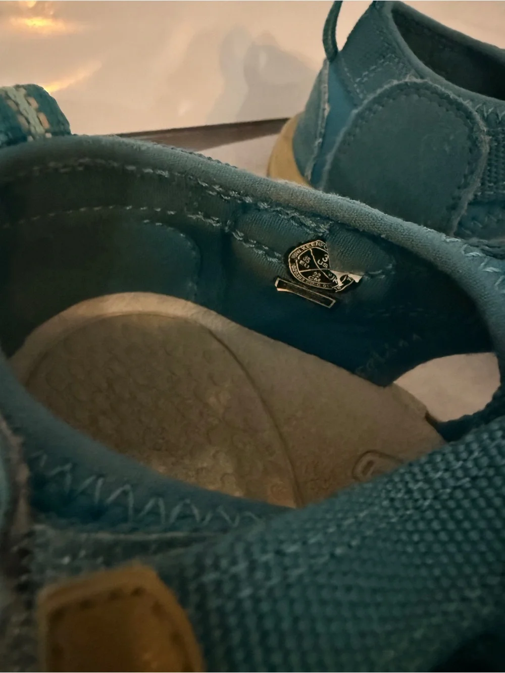 Keen Kids Closed-Toe Outdoor Sandals in Teal and Light Blue